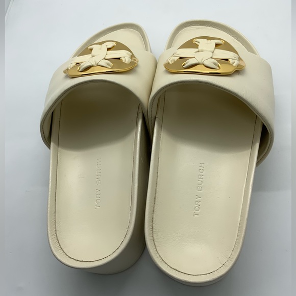 Tory Burch Double-T Slides - Picture 13 of 14
